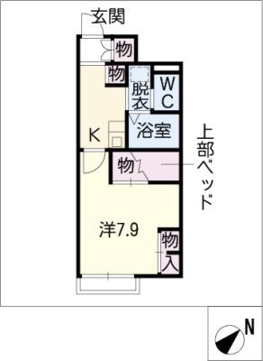 レオパレス水広下(1K/1階)の間取り写真
