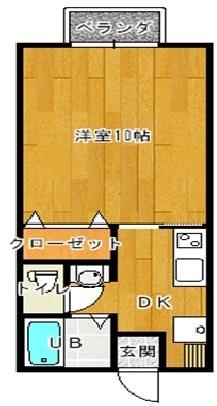 エンゼルハイツ柳川(1K/1階)の間取り写真