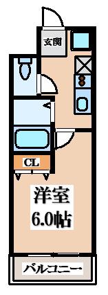 SEPTILE佐堂(1K/1階)の間取り写真