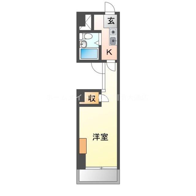 フラワープラザ(1K/2階)の間取り写真