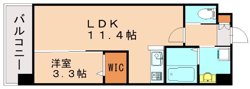 OMANSION(1LDK/10階)の間取り写真