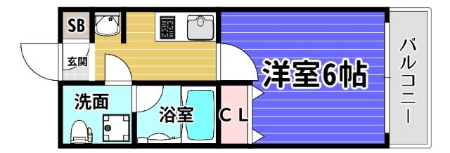 レオンコンフォート難波(1K/8階)の間取り写真