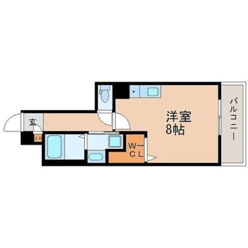 エスコート鶴橋(ワンルーム/2階)の間取り写真