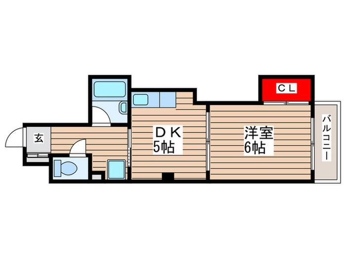 プルミエール清岡(1DK/3階)の間取り写真