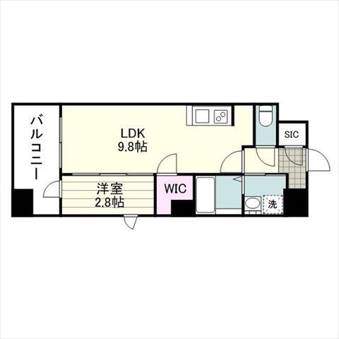 SーRESIDENCE 小川町(1LDK/5階)の間取り写真