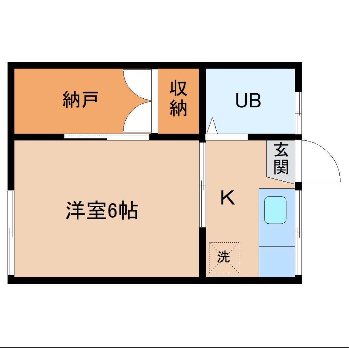コーポライヴリィドゥ(1SK/1階)の間取り写真