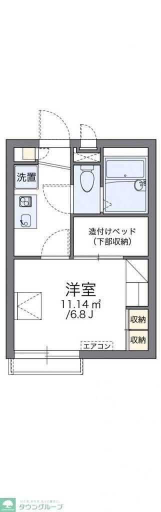 レオパレスドミールIV(1K/2階)の間取り写真