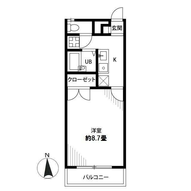 アム-ル リヴェール(1K/1階)の間取り写真