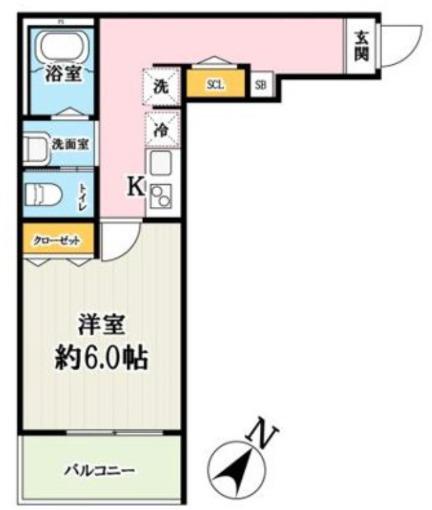キャメル所沢弥生町2(1K/3階)の間取り写真