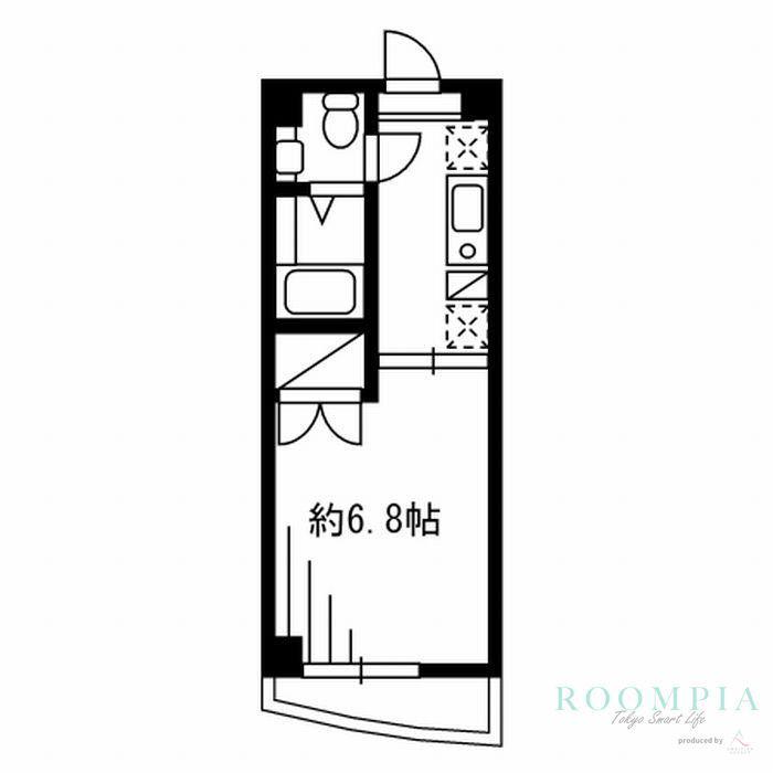 F.S.C.新宿マンション 314(1K/1階)の間取り写真