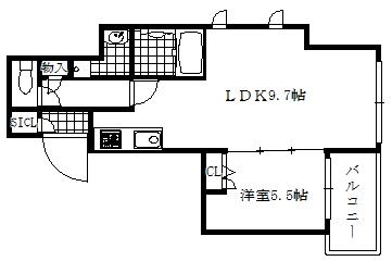 エスレジデンス神戸元町(1LDK/11階)の間取り写真