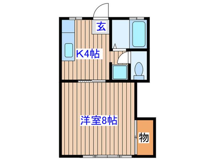 みやぎ荘(1K/1階)の間取り写真
