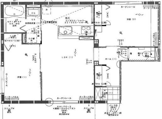 ハイムメゾンビオラ(2LDK/1階)の間取り写真