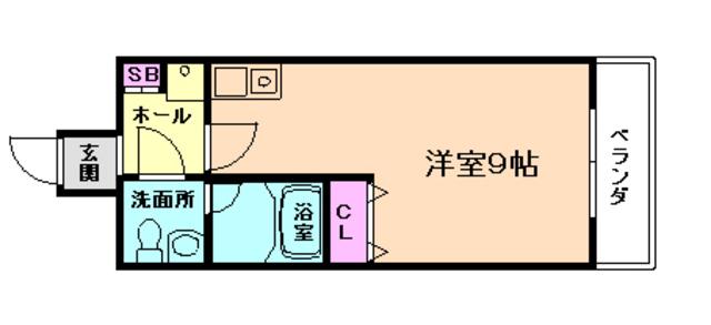 ヴァンスタージュ姫里(ワンルーム/7階)の間取り写真