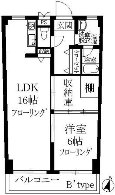 ANNEX住乃江(1SLDK/5階)の間取り写真
