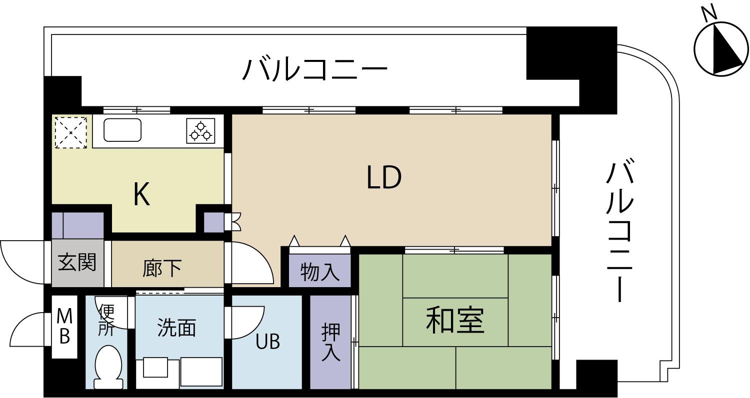 PRATIQUE SHINMARUKO(1LDK/6階)の間取り写真
