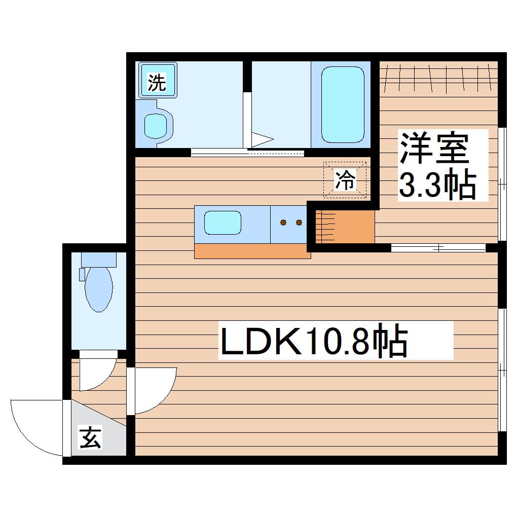 メゾン・ド・ラヴェール(1LDK/1階)の間取り写真