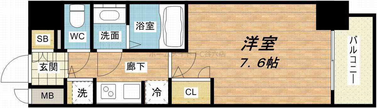 サムティ本町AGE(1K/7階)の間取り写真