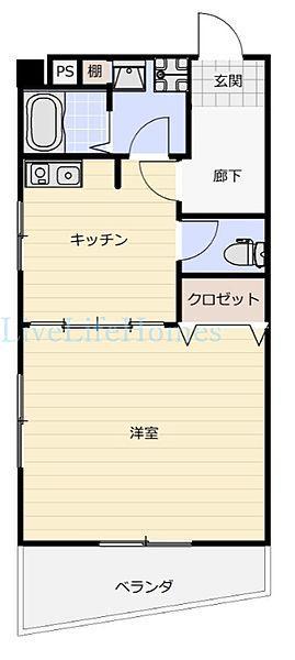 サンフィールドハイツ(1DK/3階)の間取り写真