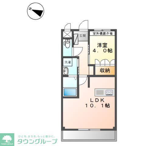エトワール大和田(1LDK/2階)の間取り写真