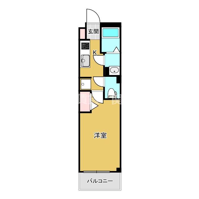 BCASA天王町(1K/5階)の間取り写真