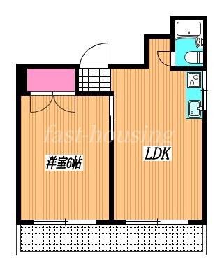 シティハイツ(1LDK/2階)の間取り写真