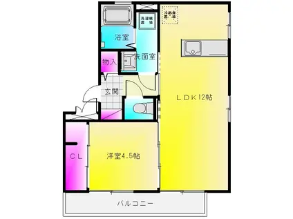 フローレンス宮町(1LDK/3階)の間取り写真