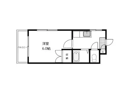 井堀C.V(1K/4階)の間取り写真