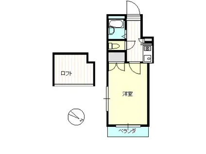 ベストハウス三田尻(1K/2階)の間取り写真