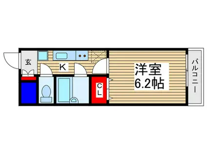 ドミール上福岡(1K/3階)の間取り写真
