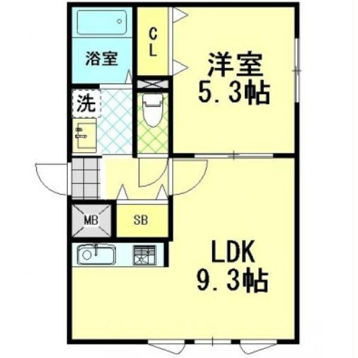ペラッツィ松川(1LDK/4階)の間取り写真