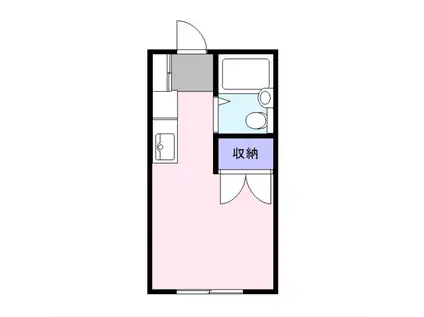 シティーパレス(ワンルーム/1階)の間取り写真