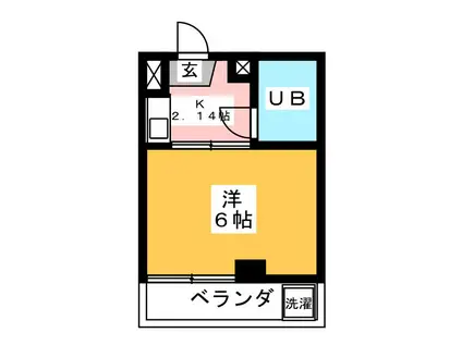 ジュネパレスお花茶屋第1(1K/2階)の間取り写真