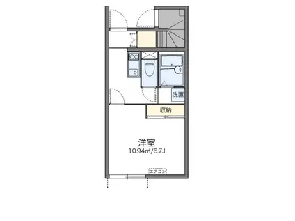 レオネクストコナ&サンI(1K/1階)の間取り写真