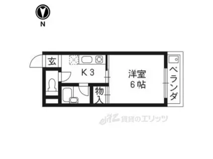 ハイムチャート(1K/2階)の間取り写真