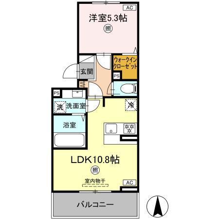 ミル・ルミエール(1LDK/3階)の間取り写真