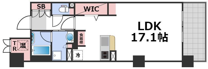 ロイヤルパークス桃坂(ワンルーム/7階)の間取り写真