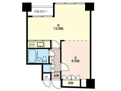 グランドメゾン本郷参丁目(ワンルーム/4階)の間取り写真