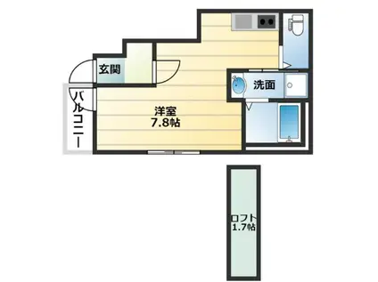 あんしん浜寺公園町08-5002(ワンルーム/1階)の間取り写真