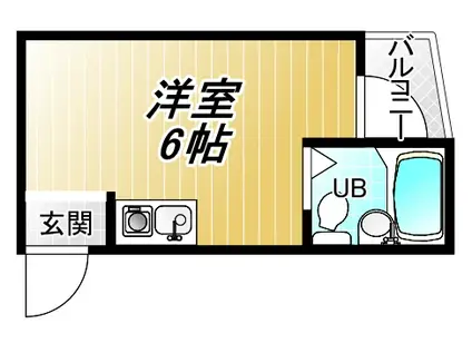 リバーヒル長瀬(ワンルーム/2階)の間取り写真