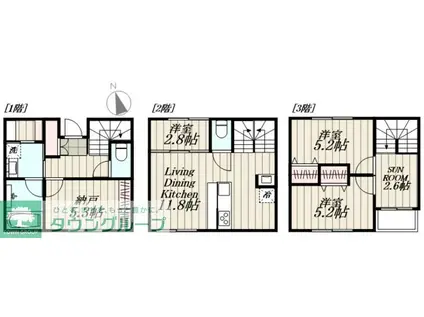 グランレジデンス(3SLDK/1階)の間取り写真