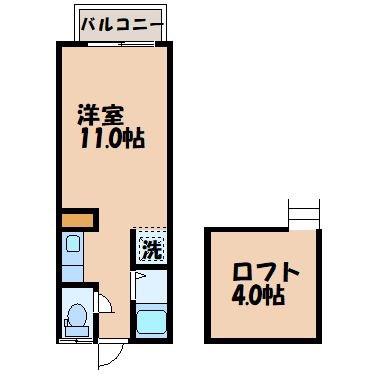 MINATOヒルズ(ワンルーム/2階)の間取り写真