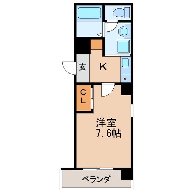 INOVE千種(1K/5階)の間取り写真