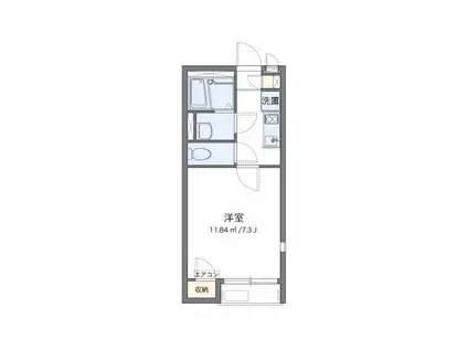 レオネクストボンヌール(1K/1階)の間取り写真