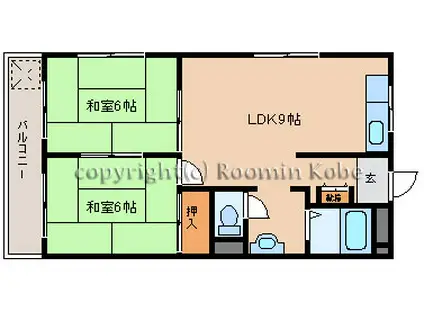 ハイツOGI(2LDK/1階)の間取り写真