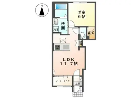 オータムめぐみIII(1LDK/1階)の間取り写真