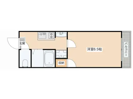 末広2番館(1K/1階)の間取り写真