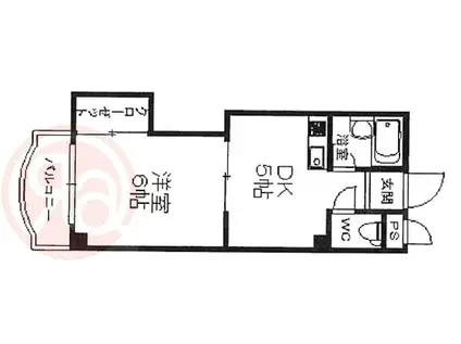タイホウハイツ敷津2番館(1DK/5階)の間取り写真