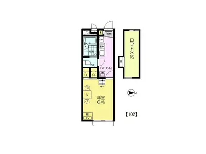 スタアガーデン(1K/1階)の間取り写真