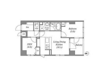 MSR京都二条城(1SLDK/7階)の間取り写真